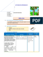 Adán y Eva: Actividad de Aprendizaje 4