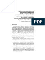 Resistencia Que Realiza Una Comunidad Afrodescendiente Desplazada Por El Conflicto Armado Interno