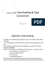 Operator Overloading & Type Conversion