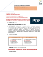 Módulo 4: Didáctica en Educación Superior Por Competencia: La Estrategia Es para UNA Unidad de UNA Asignatura