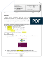 Devoir de Controle N°2: Lycèe 02 Mars Siliana