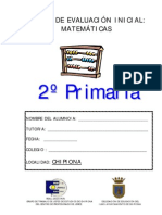 Prueba de Matemáticas 2º