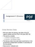 Assignment 5 (Dummy Variable) : Group 1