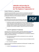 The Regulatory Authorities and Procedure For Redressal of Claims/ Grievances Along With Latest Amendments Under The Employees Compensation Act