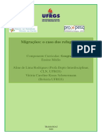 Migração o Caso Dos Refugiados No Brasil