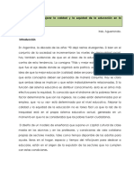 Estrategias para Mejorar La Calidad y La Equidad de La Educación en La Argentina