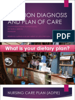 Nutrition Diagnosis and Plan of Care