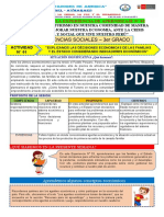 Experiencia de Aprendizaje 01 - Ciencias Sociales - Actividad 01 - 3ero y 4to Grado - 2023.