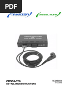 Vibration RPM Acoustic RPM For Diesel and Petrol Engines cdss1-700 Installation Crypton Manual