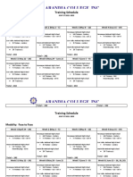 Training Modality Schedule 3.0