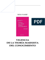 Rosa Nassif Vigencia de La Teoria Marxista Del Conocimiento