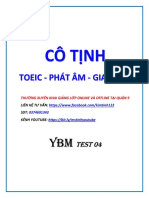 Cô Tịnh: Toeic - Phát Âm - Giao Tiếp