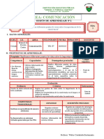 Área: Comunicación: Sesión de Aprendizaje N°2