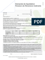 Demande de Liquidation Pension de Reversion Indirecte