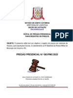 Pregão Presencial N.º 093/Pmc/2023: Estado de Santa Catarina Seção de Licitação