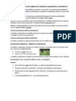 Reglas para Convertir Los Adjetivos en Adjetivos Comparativos y Superlativos