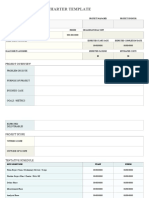 Six Sigma Project Charter Template