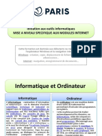 Initiation Aux Outils Informatiques Mise A Niveau Specifique Aux Modules Internet