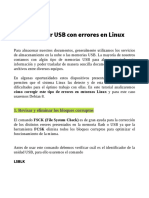 Cómo Reparar USB Con Errores en Linux: 1. Revisar y Eliminar Los Bloques Corruptos