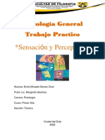 Psicología General Trabajo Practico: Sensación y Percepción