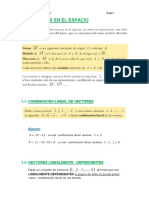 1.-Vectores en El Espacio: 1.1.-Combinación Lineal de Vectores