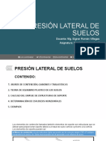 Sem 3-5. Presión Lateral de Suelos. - Resumido