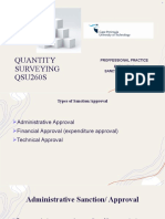 Quantity Surveying QSU260S: Proffessional Practice