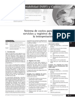 Sistema de Costos para Empresas de Servicios y Registros de Costos Según La Interpretación de La Sunat