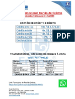 Tabela de Preço 2023 Promocional