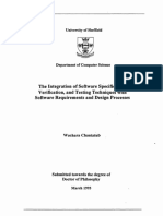 The Integration of Software Specification, Verification, and Testing Techniques With Software Requirements and Design Processes