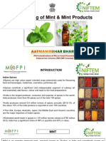 Processing of Mint & Mint Products