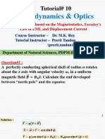 Electrodynamics & Optics: Tutorial# 10