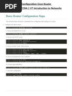 Configuration Cisco Router CCNA Introduction To Networks V7.02