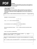 Basic Integration Formulas