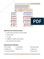 Requirements For A Titrimetric Reaction