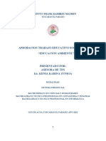 Aprobacion Trabajo Educativo Social Año 2022 "Educacion Ambiente"