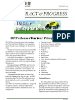 Democracy & Progress: DPP Releases Ten Year Policy Platform