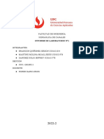 Informe de Laboratorio N°1 - CS71 (3) - Grupo2