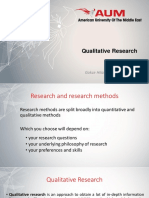 BUS230 - Lecture 4 - Qualitative Research