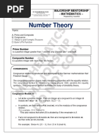 NUMBER THEORY Handout