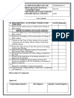 False Celling Check List