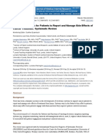 Electronic Systems For Patients To Report and Manage Side Effects of Cancer Treatment: Systematic Review