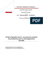 Projet D'agroforesterie: Un Nouveau Système de Production Pour Le Développement Durable