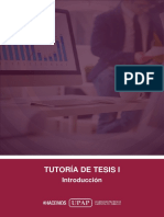 Tutoría de Tesis I: Introducción