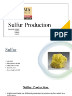 Sulfur Production: Presented By: 21BCH009 21BCH012 21BCH013 21BCH014