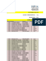 Emplois Du Temps: AUTOMNE 2021/2022