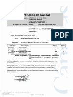 Certificado Canovas - Templados