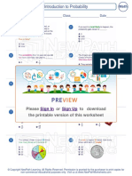 Worksheet Math Grade 7 Introduction To Probability 0