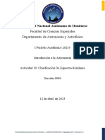 Universidad Nacional Autónoma de Honduras: Facultad de Ciencias Espaciales Departamento de Astronomía y Astrofísica