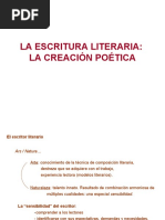 La Escritura Literaria: La Creación Poética: Tema 3